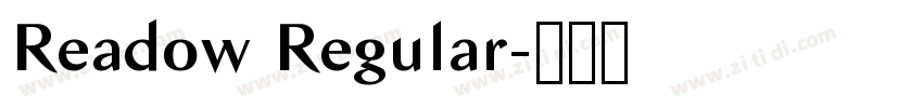 Readow Regular字体转换